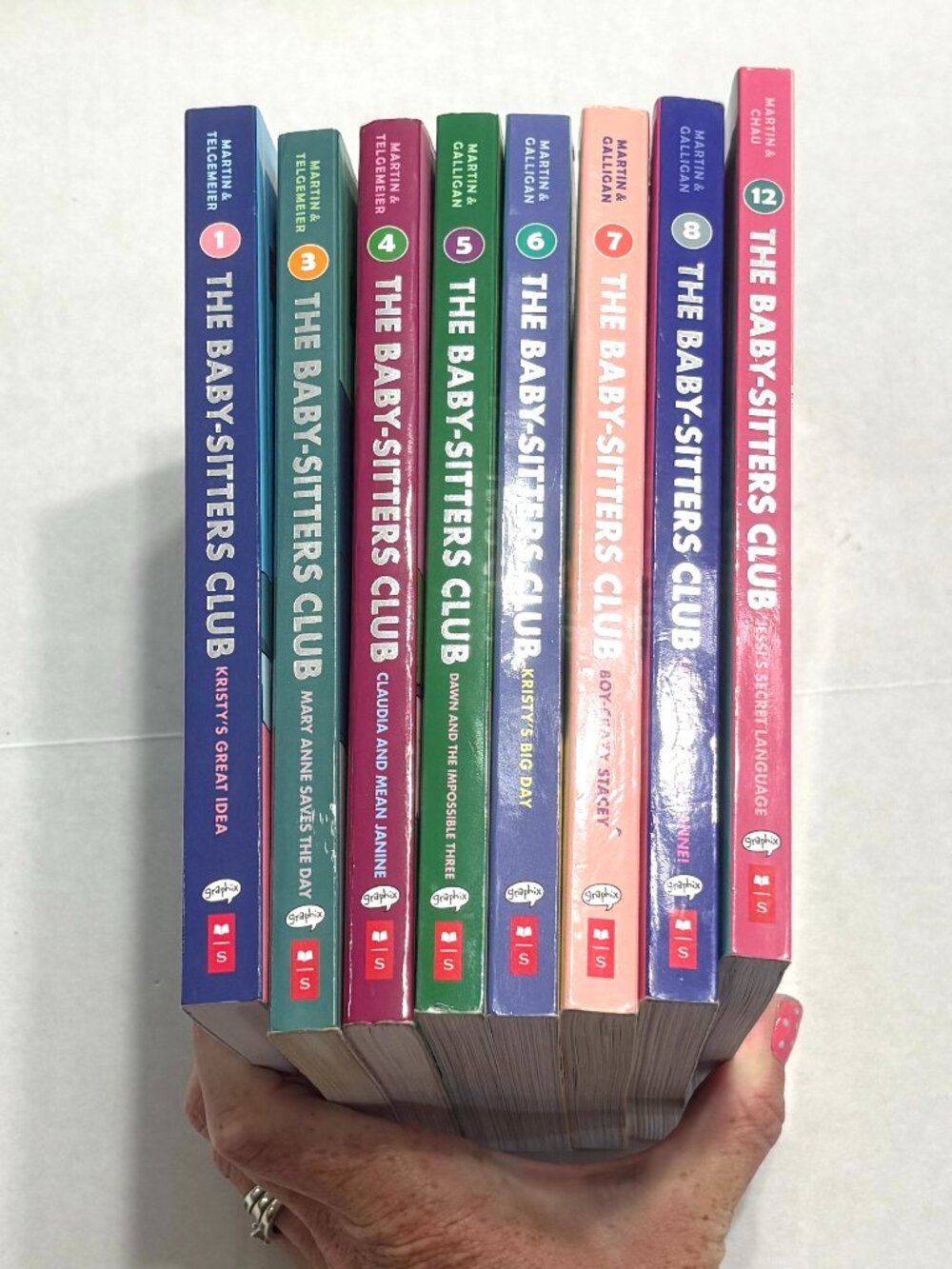 Baby-Sitters Club Book 8 Graphic Novels #1,3-8, & 12